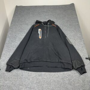 RefrigiWear Hoodie Mens 2XL Black Insulated Quilted ErgoForce Workwear 8440R